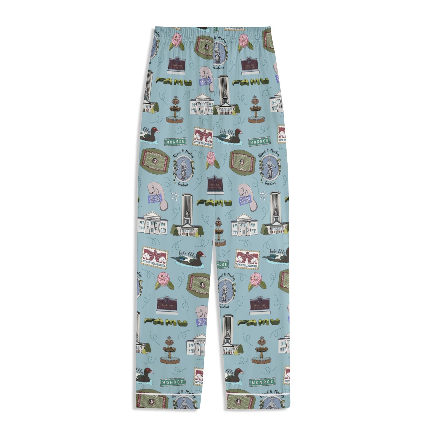 Unisex Adult Pajama Set with Tallahassee, FL in blue