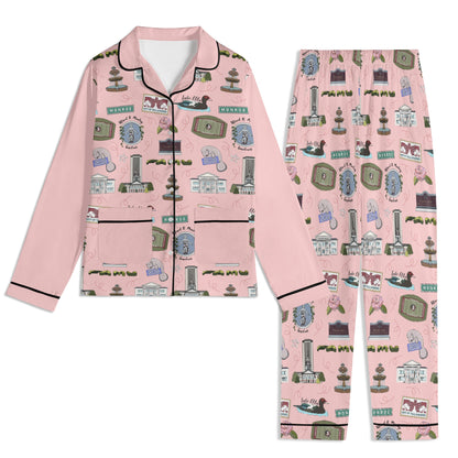 Unisex Adult Pajama Set with Tallahassee, FL in pink