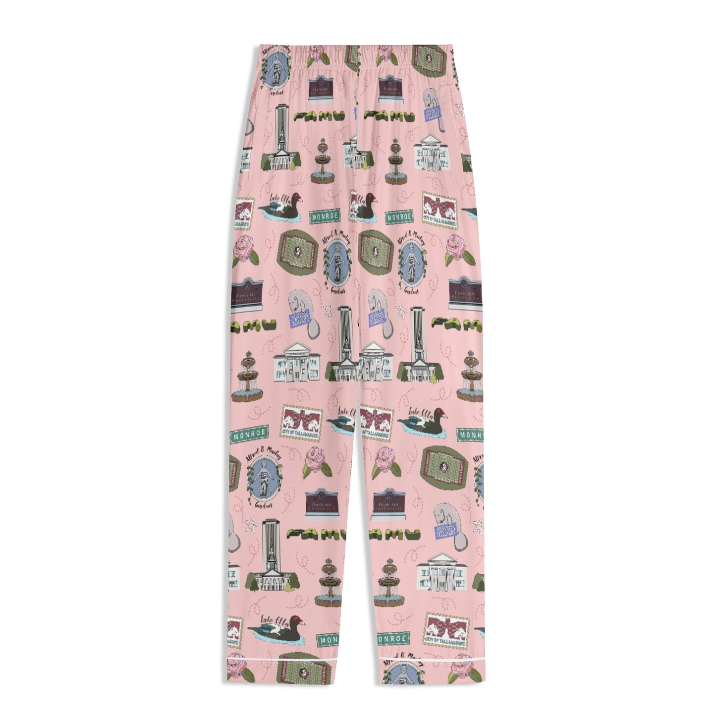 Unisex Adult Pajama Set with Tallahassee, FL in pink