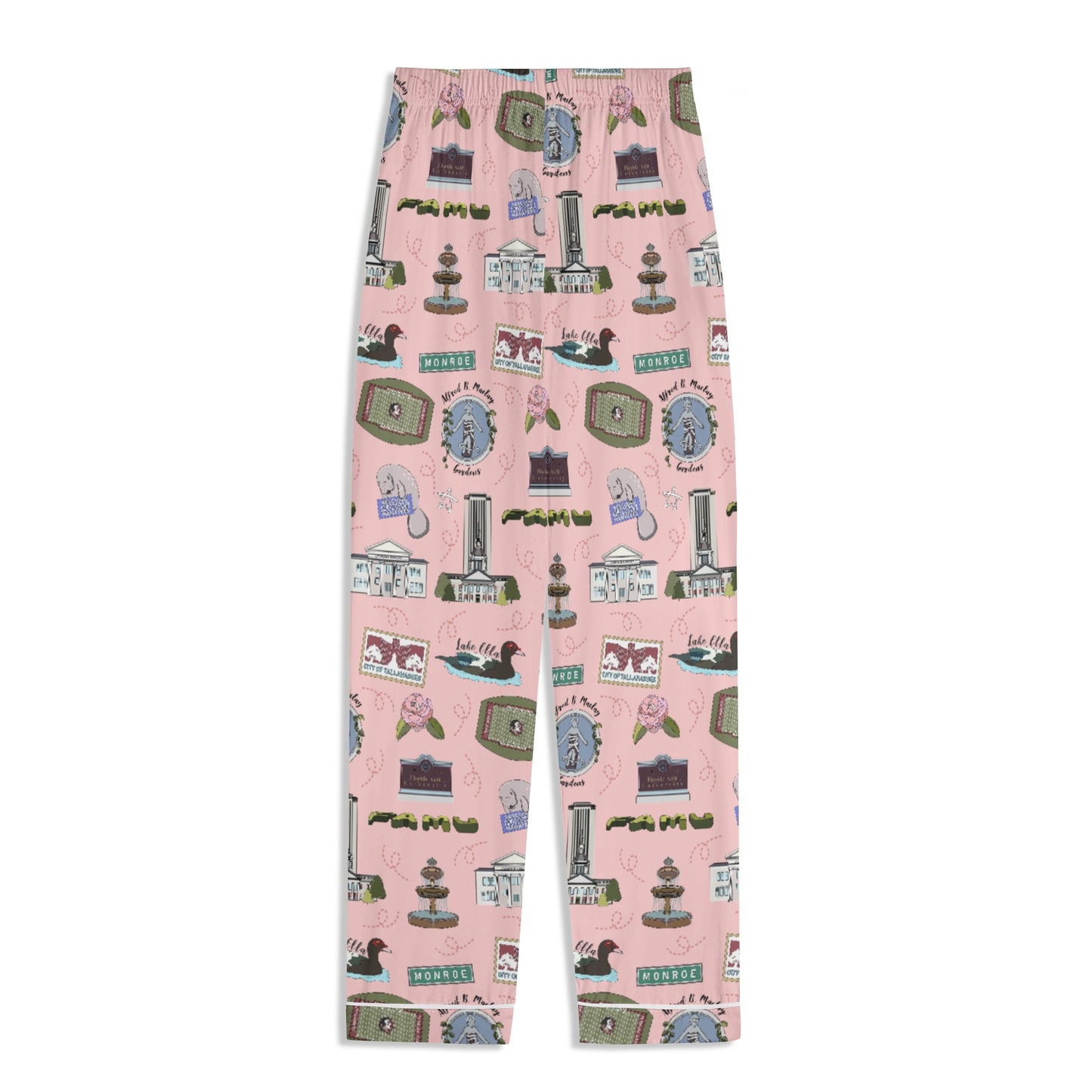 Unisex Adult Pajama Set with Tallahassee, FL in pink