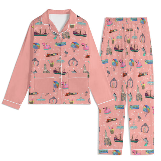 Unisex Adult Pajama Set with Destin, FL in pink