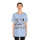 Unisex Jersey Short Sleeve Tee with Austin, Texas TX landmarks print