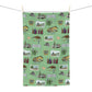 Kitchen Towel with Garland, Texas TX in lime