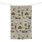 Kitchen Towel with Tucson, Arizona AZ in khaki