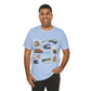 Unisex Jersey Short Sleeve Tee with Asheville, North Carolina NC landmarks print