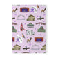 Paperback notebook with Janesville, Wisconsin WI landmarks in lilac 150 lined pages