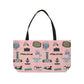 Unisex Tote Bag with Tallahassee Florida landmarks in pink