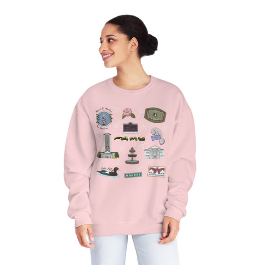 Unisex NuBlend® Crewneck Sweatshirt with Tallahassee, FL in assorted colors