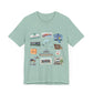 Unisex Jersey Short Sleeve Tee with Ocala, Florida FL landmarks print