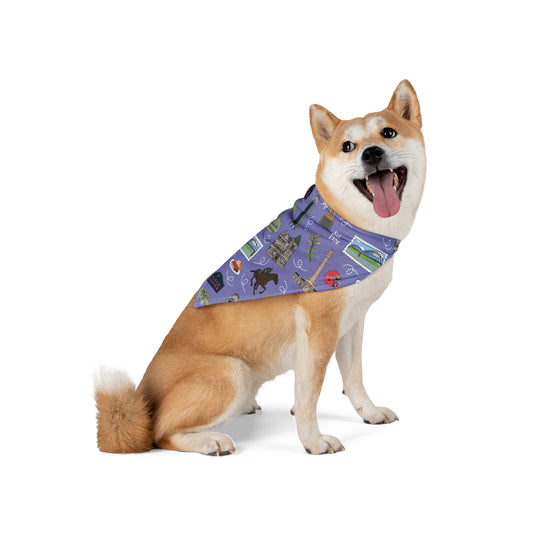 Pet Bandana with Louisville, KY in lilac