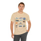 Unisex Jersey Short Sleeve Tee with Ocala, Florida FL landmarks print