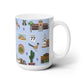Ceramic Mug 15oz with Tucson, Arizona AZ in blue