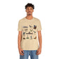 Unisex Jersey Short Sleeve Tee with Austin, Texas TX landmarks print