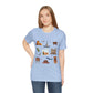 Unisex Jersey Short Sleeve Tee with Santa Fe, New Mexico NM landmarks print