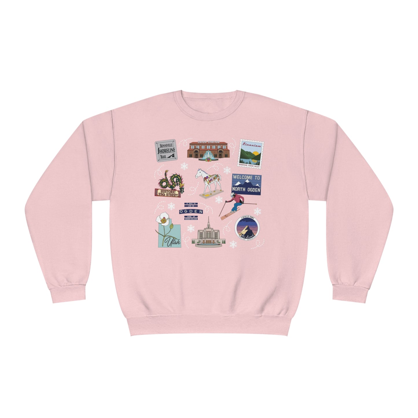 Unisex NuBlend® Crewneck Sweatshirt with Ogden, UT in assorted colors