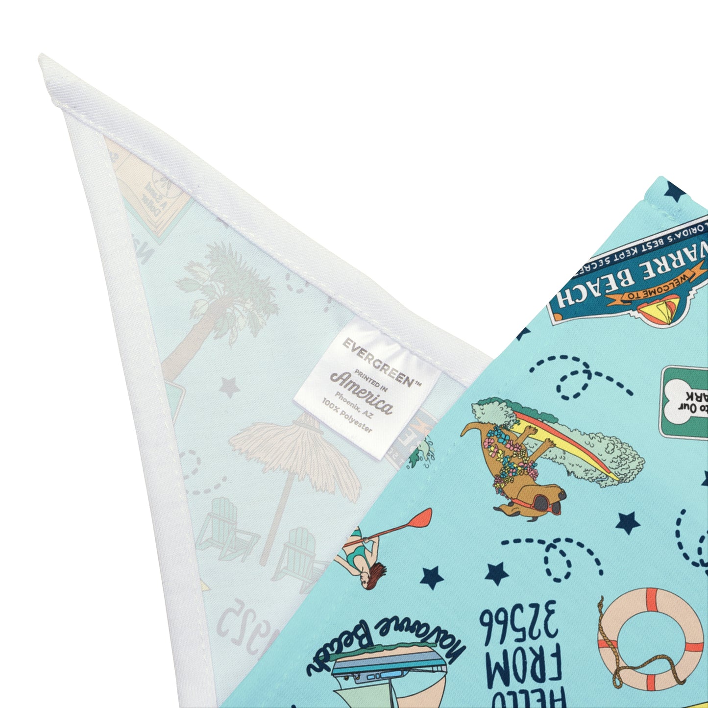 Pet Bandana with Navarre Beach, FL in sky blue