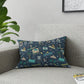 Broadcloth Pillow with Navarre Beach, FL in navy