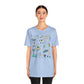 Unisex Jersey Short Sleeve Tee with Navarre Beach, FL landmarks print