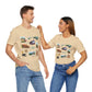 Unisex Jersey Short Sleeve Tee with Asheville, North Carolina NC landmarks print