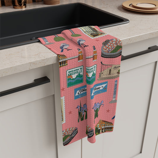 Kitchen Towel with Knoxville, Tennessee TN in strawberry