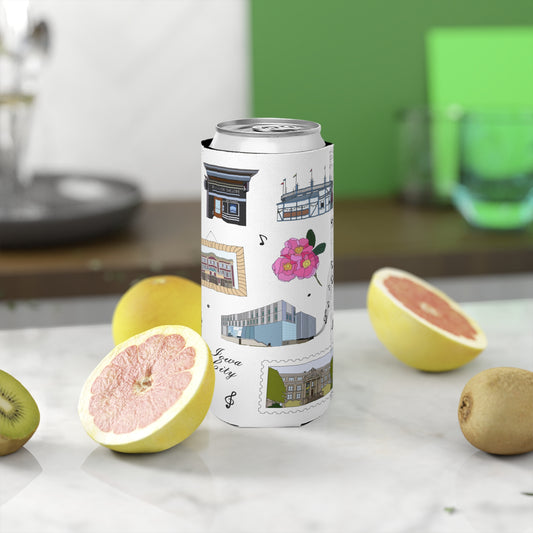 Slim Can Cooler with Iowa City, Iowa IA