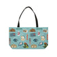 Tote Bag with Atlanta, GA in turquoise