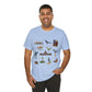 Unisex Jersey Short Sleeve Tee with Austin, Texas TX landmarks print