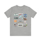 Unisex Jersey Short Sleeve Tee with Ocala, Florida FL landmarks print