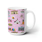 Ceramic Mug 15oz with Maui, HI in pink