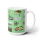 Ceramic Mug 15oz with Garland, Texas TX in lime
