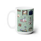 Ceramic Mug 15oz with Bagdad, Florida FL in green