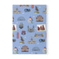 Paperback notebook with St. Louis, Missouri MO landmarks in cornflower blue 150 lined pages