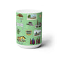 Ceramic Mug 15oz with Garland, Texas TX in lime