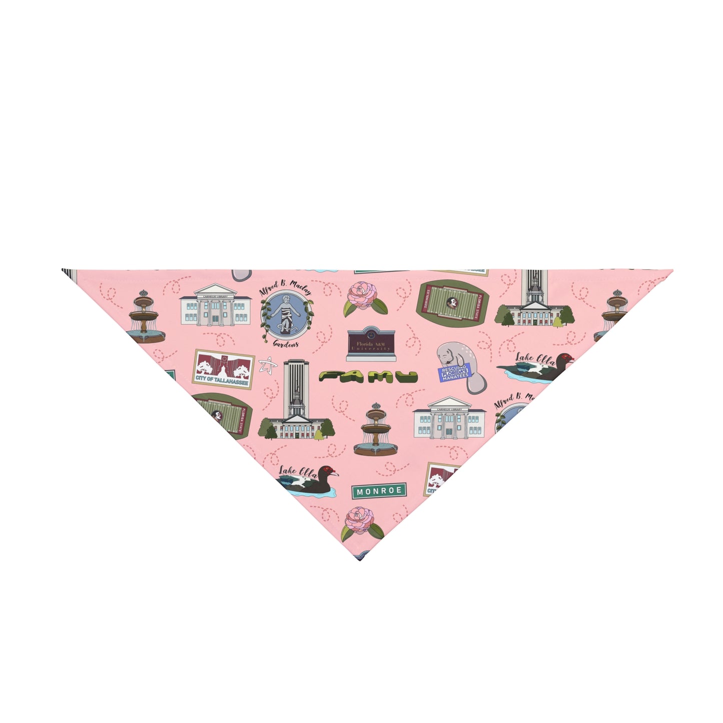 Pet Bandana with Tallahassee, FL in pink