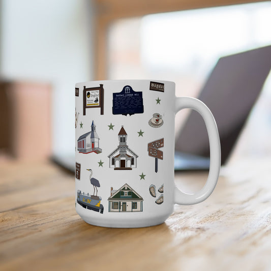 Ceramic Mug 15oz with Bagdad, Florida FL in white
