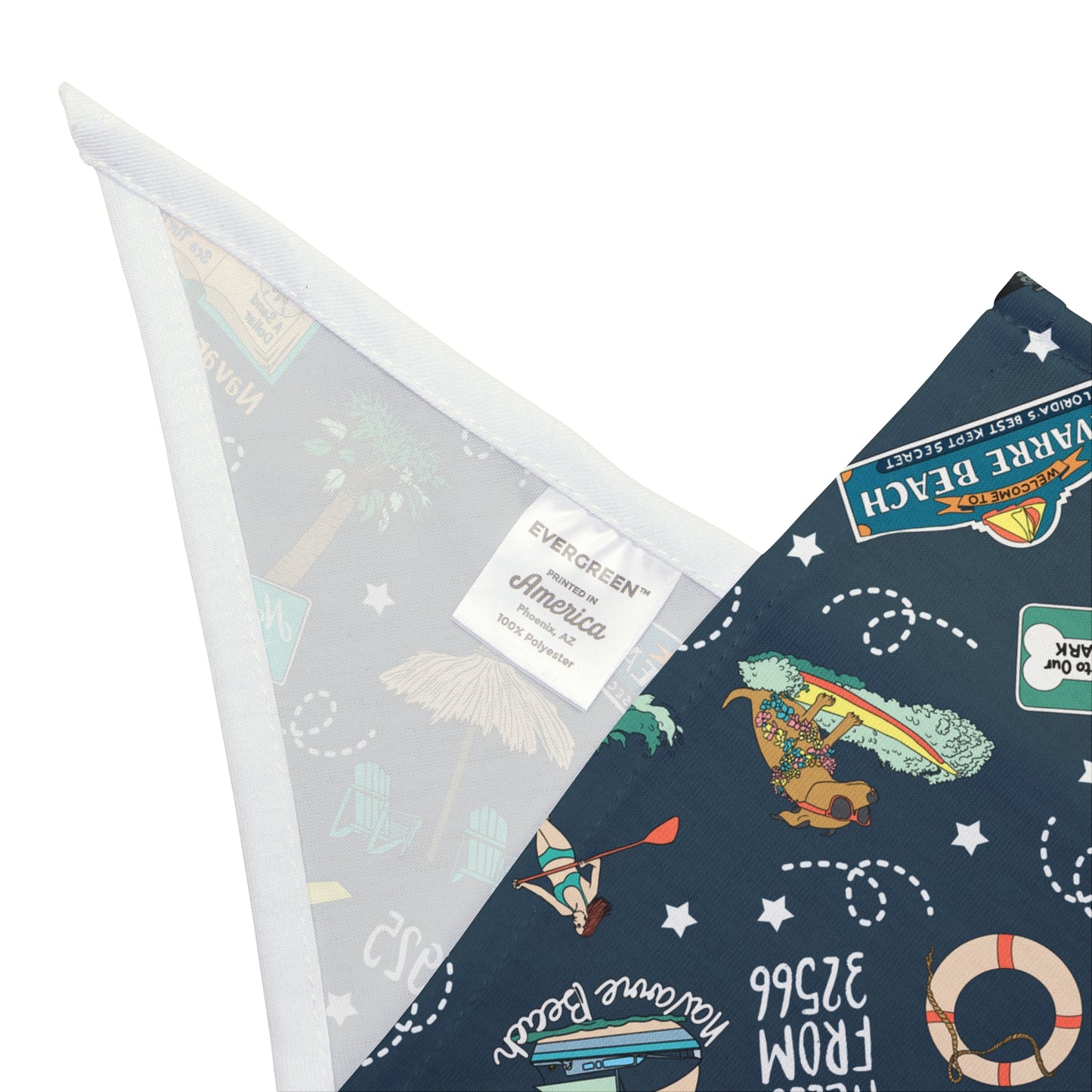 Pet Bandana with Navarre Beach, FL in navy