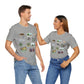 Unisex Jersey Short Sleeve Tee with Garland, Texas TX landmarks print