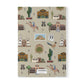 Paperback notebook with Tucson, Arizona AZ landmarks in khaki 150 lined pages