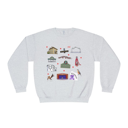 Unisex NuBlend® Crewneck Sweatshirt with Janesville, Wisconsin WI in assorted colors