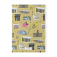 Paperback notebook with Iowa City, Iowa IA landmarks in mustard 150 lined pages