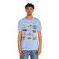 Unisex Jersey Short Sleeve Tee with Ocala, Florida FL landmarks print