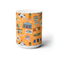 Ceramic Mug 15oz with Maui, HI in orange