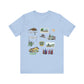 Unisex Jersey Short Sleeve Tee with Garland, Texas TX landmarks print
