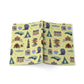 Paperback notebook with Charlotte, North Carolina NC landmarks in brass 150 lined pages