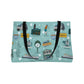 Tote Bag with New Jersey in light teal