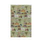 Kitchen Towel with South St. Paul, Mendota, Hastings, Hampton, Inver Grove Heights near the Minneapolis Minnesota MN in olive
