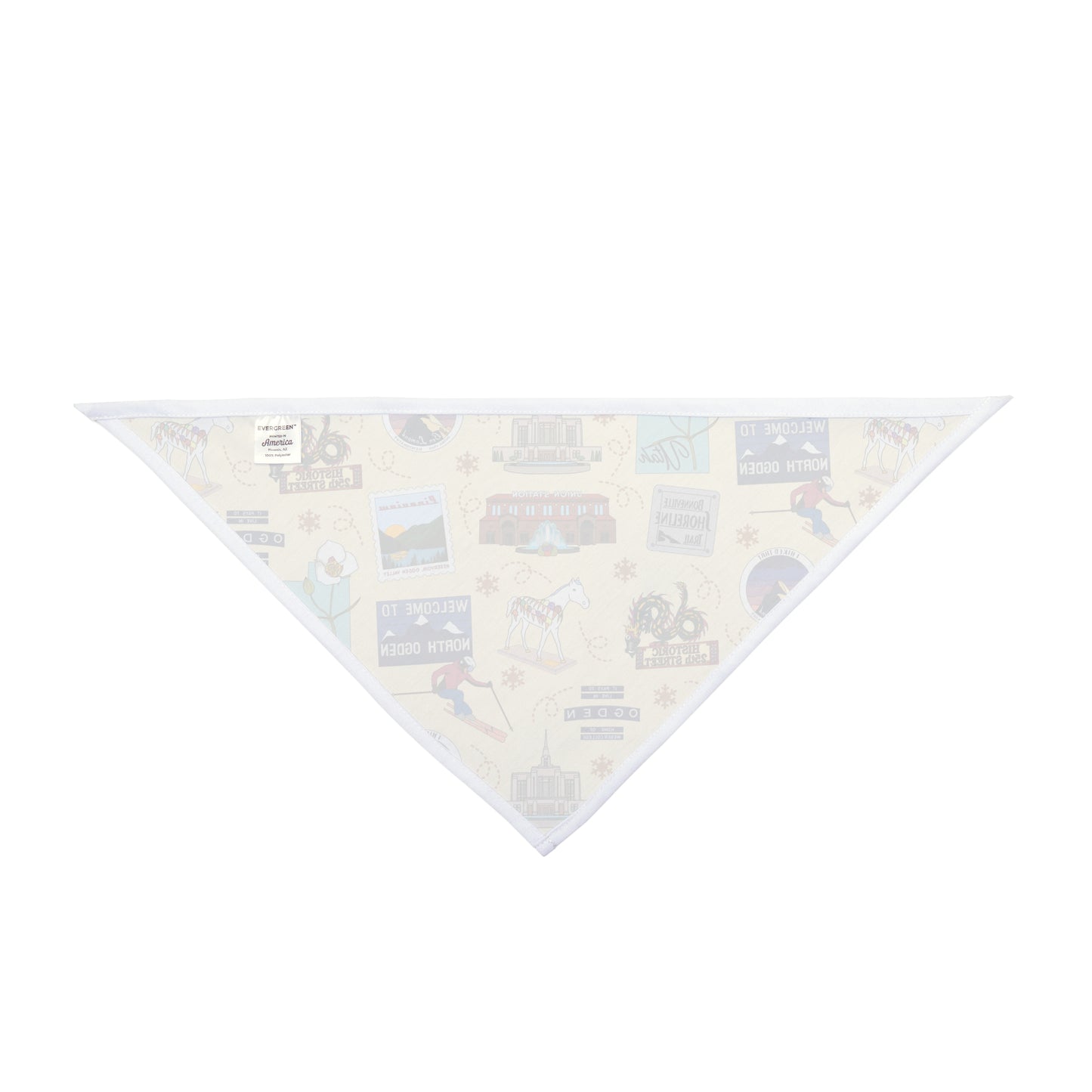 Pet Bandana with Ogden, UT in cream