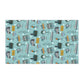 Kitchen Towel with New Jersey in light teal