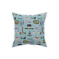 Broadcloth Pillow with Tallahassee, FL in blue