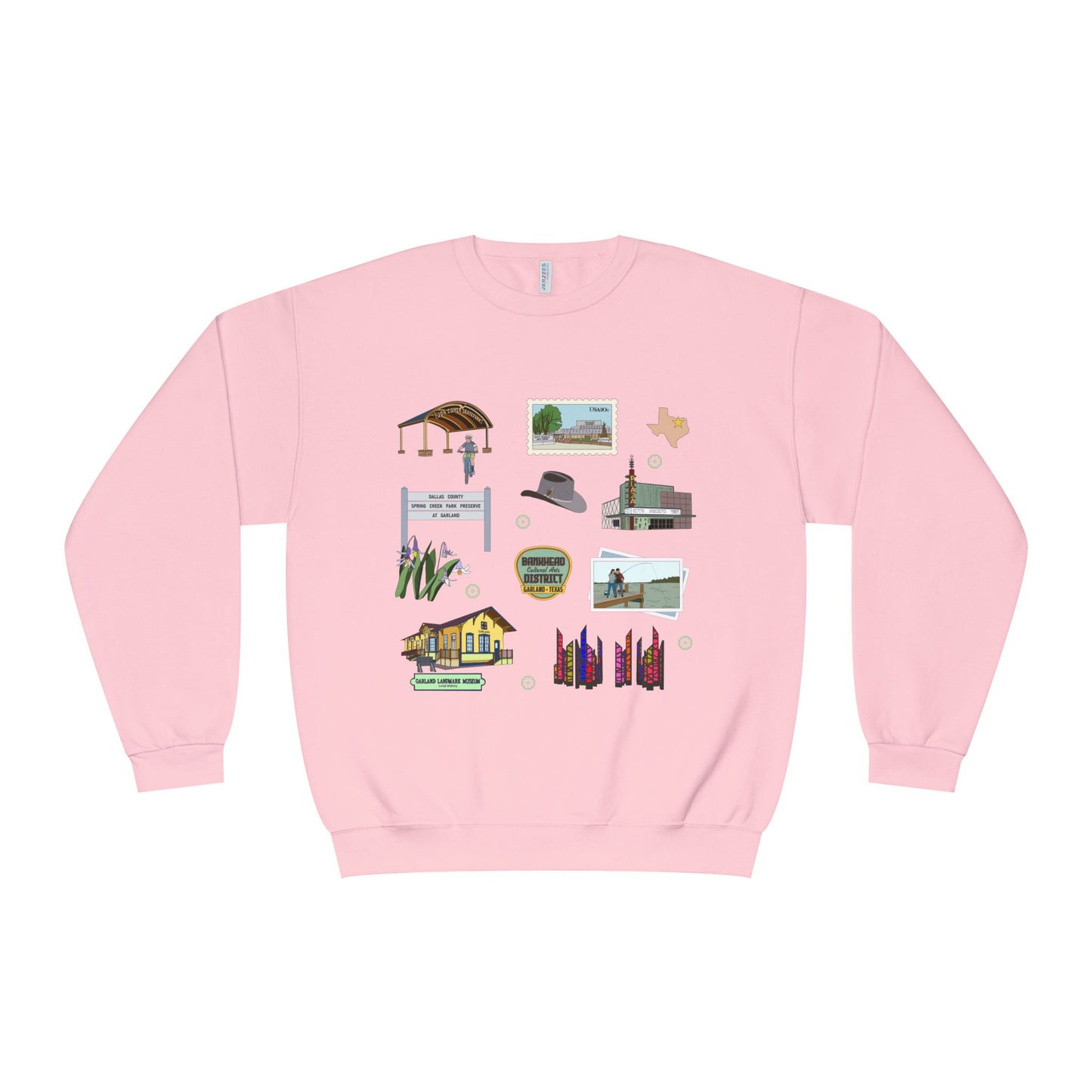 Unisex NuBlend® Crewneck Sweatshirt with Garland, Texas TX in assorted colors